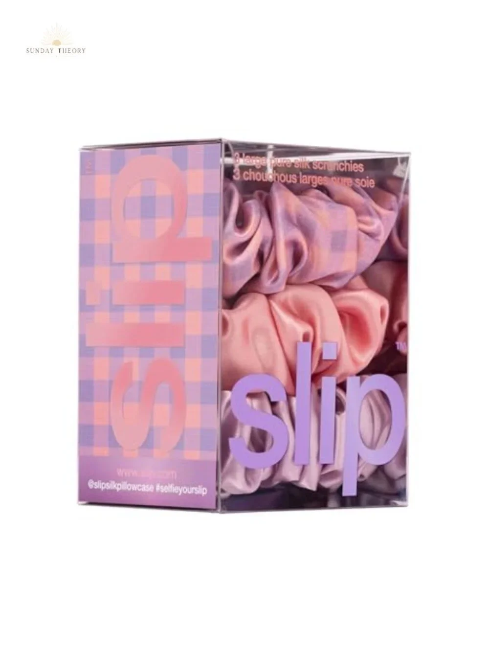 Large Silk Scrunchies Set of 3 No Crease Anti Breakage Gentle Hair